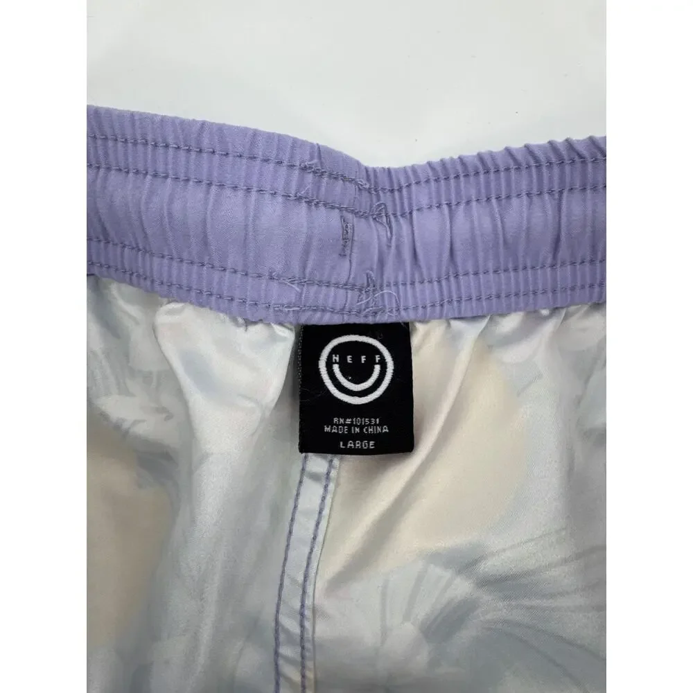 Neff Hot Tub Volley 17 inch Swim Shorts Rubber Ducky Print Purple Size Large